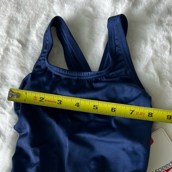 NWT Speedo Learn to Swim Navy One Piece Swimsuit Size 4/20 - Picture 9 of 11